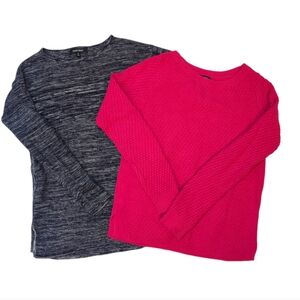 2 Sweaters Bundle, Land's End & Ellen Tracy, S, cotton, cozy, soft, long length
